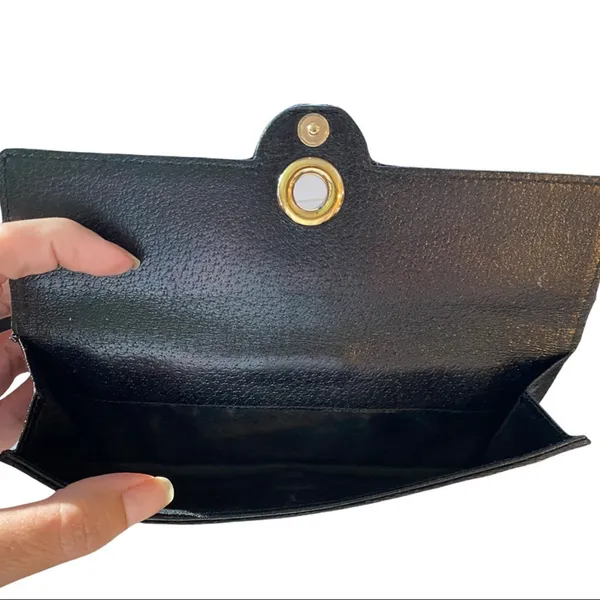 Gucci Authentic Signature GG Black Folding GG Wallet - Image 5