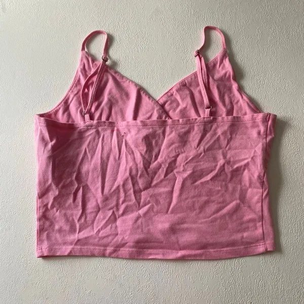 Hollister Must Have Collection L Pink Wrap Front Cami Tank Top Y2K - Image 3