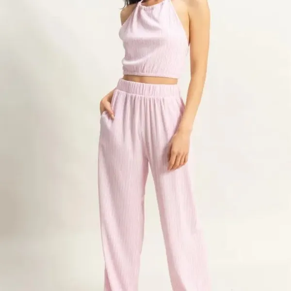✨NWT‎ HYFVE Striped Halter Neck Top and Pants Set - Image 5