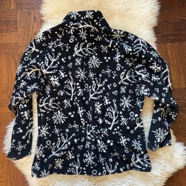 Columbia Rare 90s vintage high pile fleece Sherpa fleece floral full zip jacket - Image 6