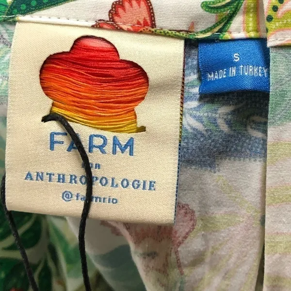 FARM Rio Green‎ Tropical Floral A-Line Mini Skirt S - Image 4