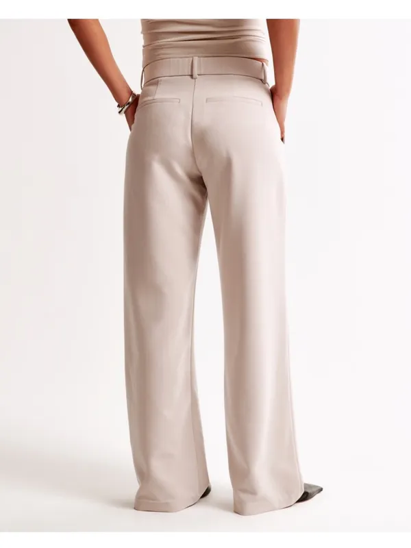 Abercrombie Curve Love Sloane low Rise Tailored Wide Leg Pant Black Size 35L - Image 5