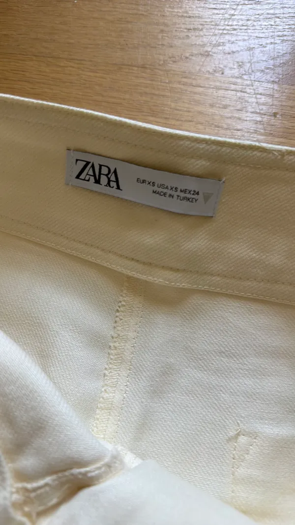 ZARA Cream Skort Mini - Image 2