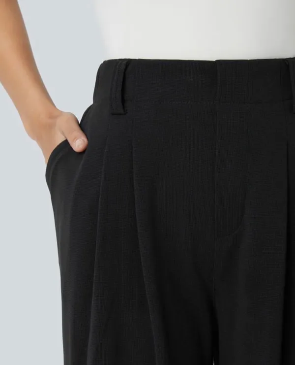 Halara Flex™ High Waisted Pocket Wide Leg Waffle Work Pants - Image 2