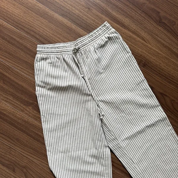 Striped Cream Pants Size M - Image 3