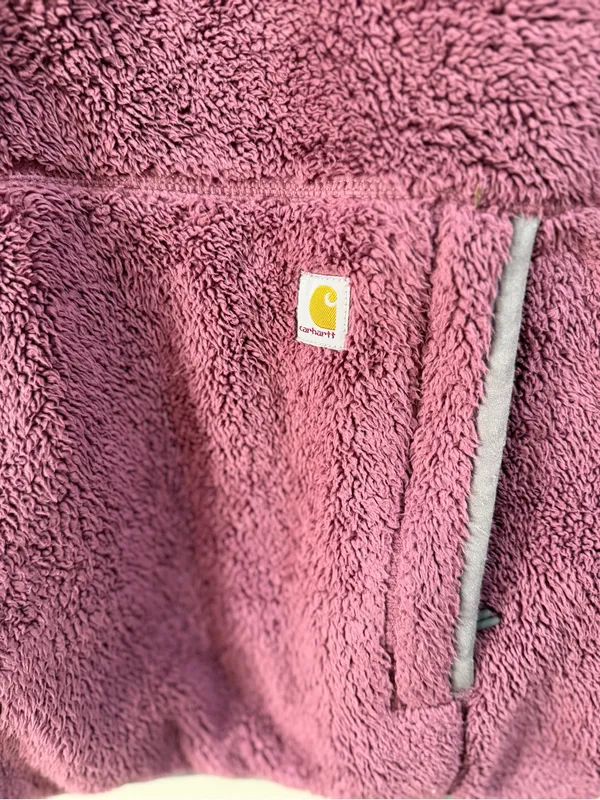Women’s Carhartt Plum Sherpa Half-Zip Pullover Size XL - Image 2