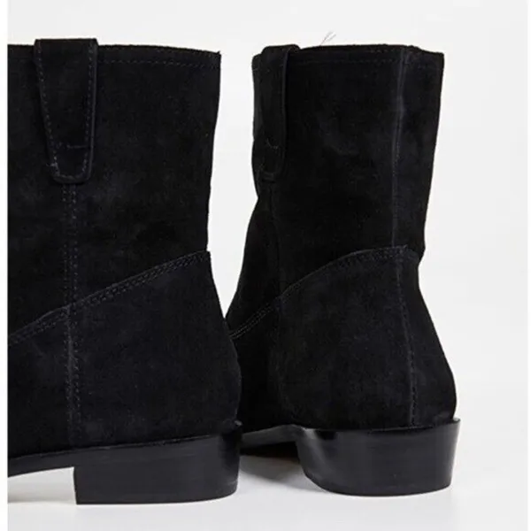 Rebecca minkoff suede‎ short boot black nwob 6 chasidy - Image 5