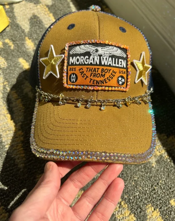 Custom Morgan Wallen Hat Brown - Image 2