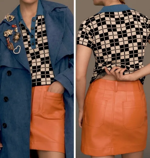 Maeve The Colette Faux Leather Mini Skirt, Size XS - Image 2