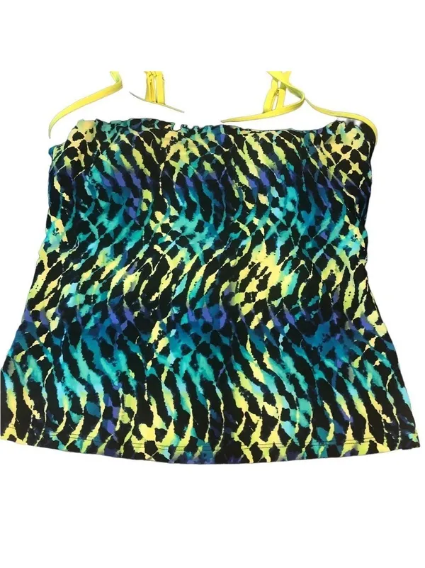 Tankini Athletic Swim Tank Top Swimwear, Size L - Image 2