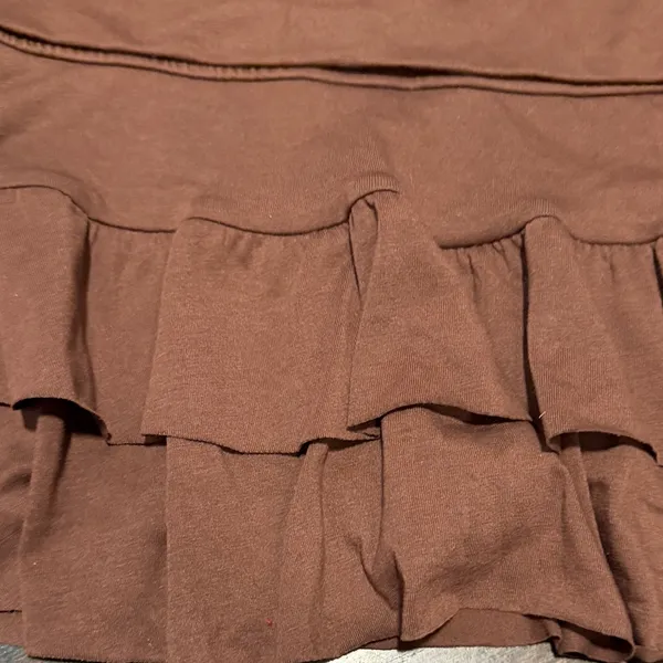 Brown Ruffled Women's Skirt Size M - Image 2