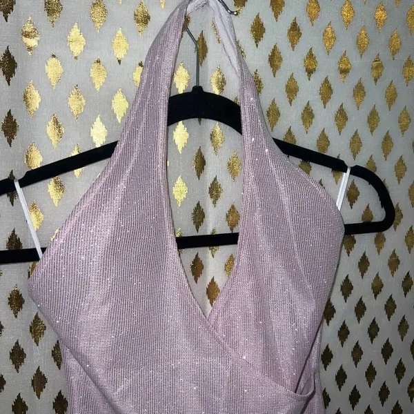 Princess Polly sparkly pink halter top dress Paris mini dress size 0 - Image 6