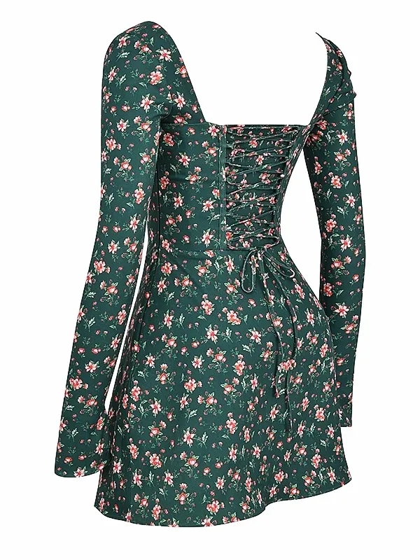 House‎ of CB Malika Green Floral Corset Mini Dress Size S - Image 6