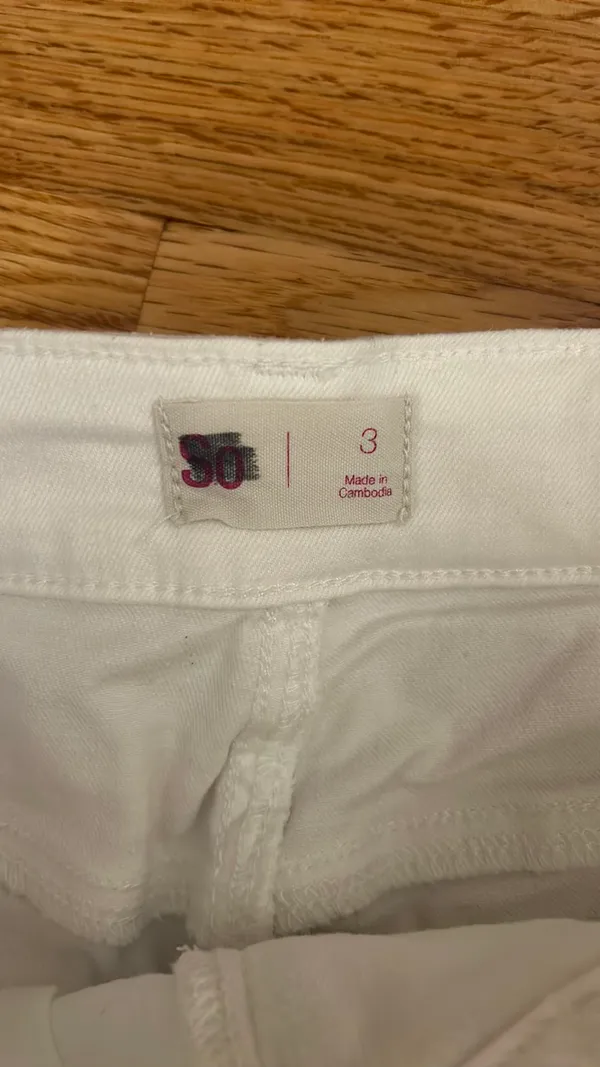 White Jean Skirt Size 2 - Image 2