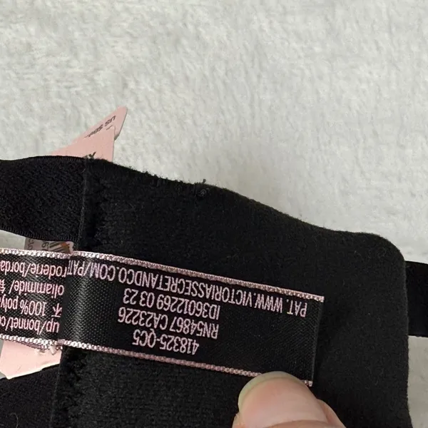 Victorias Secret Very Sexy‎ Black Butterfly Mesh Strappy Low Cut Demi Bra XL NEW - Image 6