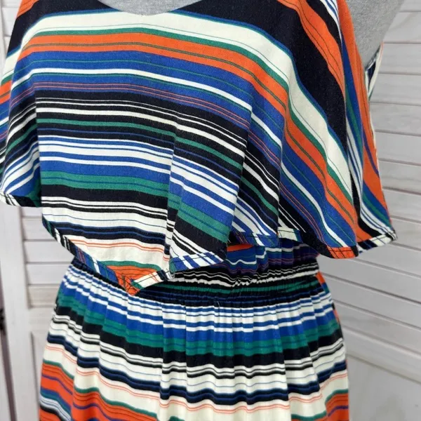 Exotik Y2K Striped Layered‎ Mini Dress Sundress Multicolor Small - Image 5