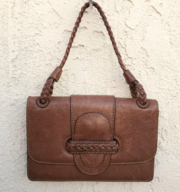 Valentino women’s Histoire braided brown leather shoulder bag - Image 2