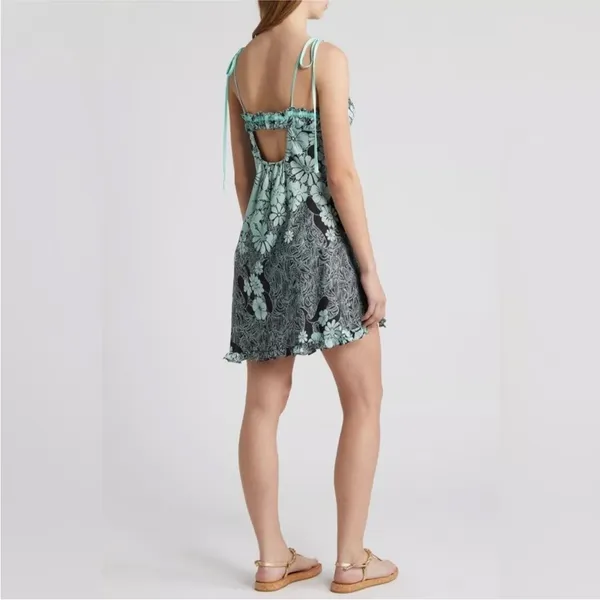 NWT Free People Retro Daisy Asymmetric Slipdress Large - Image 8