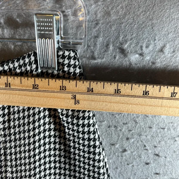 1321 | Princess Polly‎ Houndstooth Lace Trim Mini Skirt Black White Womens 6 - Image 3