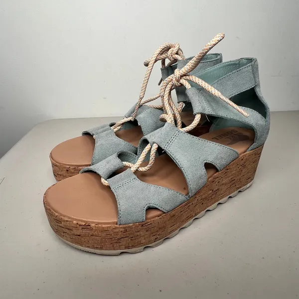 Sorel Cameron Lace Up Gladiator Flatform Size 9 - Image 8