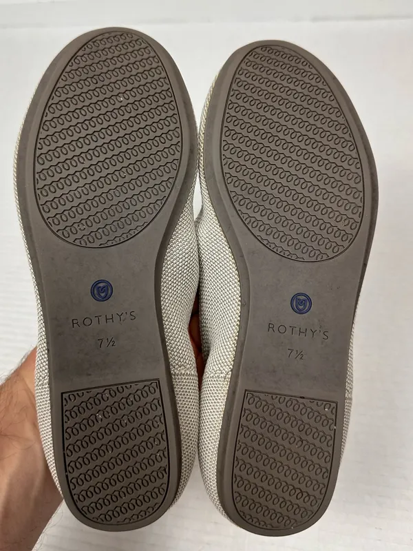 Rothy'S The Flat Round Toe Cream Ballet Flats Shoes Women'S 7.5 - Image 9