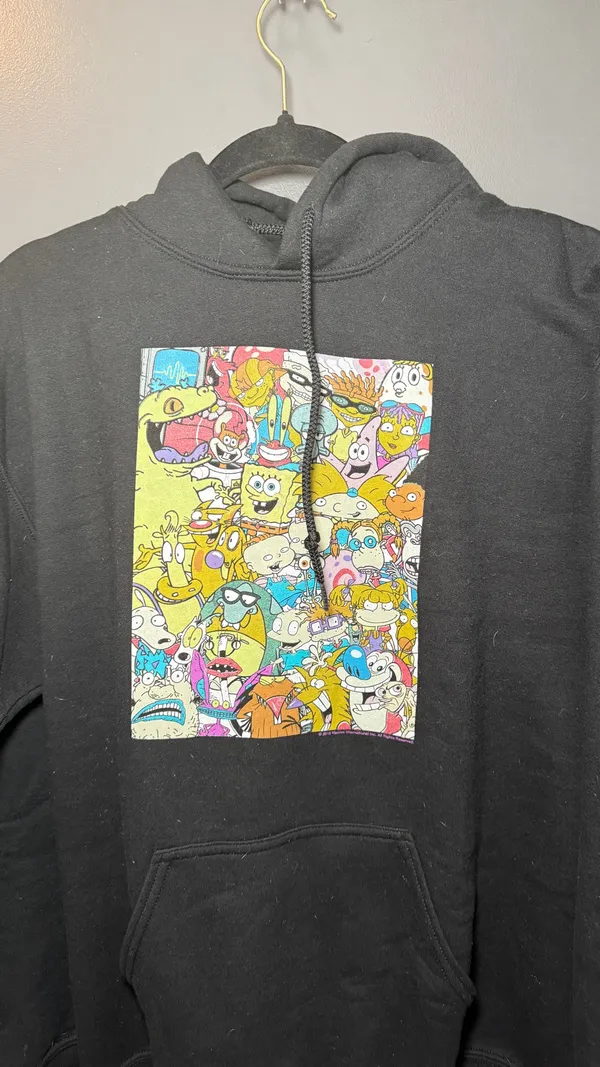 Black Hoodie - 90s Cartoons - Image 2