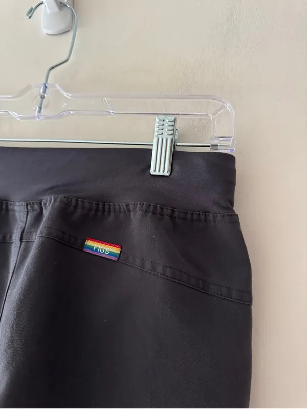 Figs Pride Zola Skinny Scrub Pants Charcoal Rainbow - Image 4