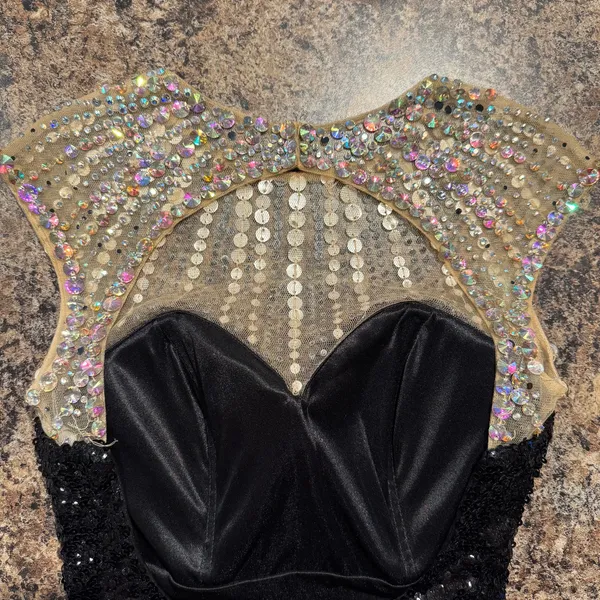 Clarisse Dress Sequin Embellished Cocktail Party Glam Evening Sparkly Black 0 - Image 6
