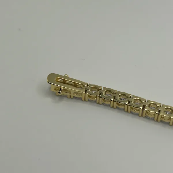 Kristalize Jewelry Moissanite Tennis Bracelet Gold 5mm 7 Inch Brand New VVS1 Crazy Shine No Pass - Image 6