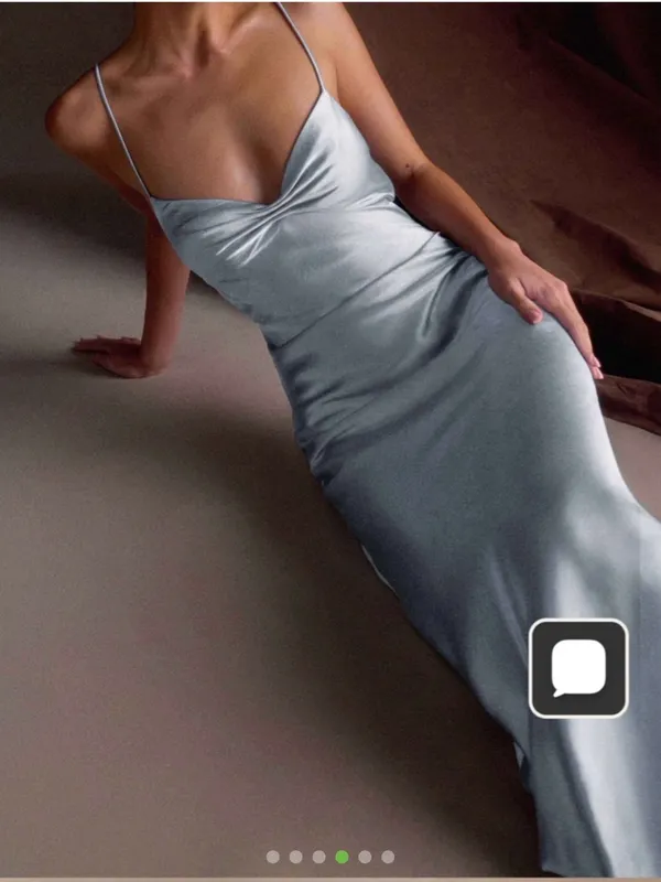 Meshki Lilly Sweetheart Maxi Dress in Frosted Blue - Image 2