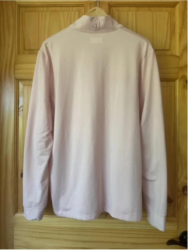 PGA Tour Light Pink striped Quarter-Zip Pullover size medium - Image 7