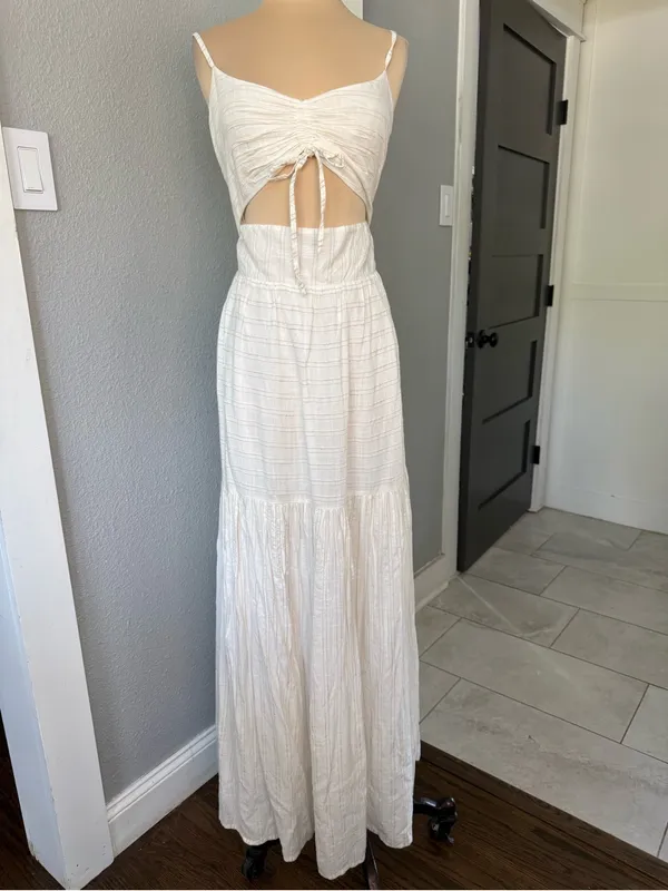 NWT Revolve L*Space Zuri Maxi Dress in Cream Size XL - Image 3