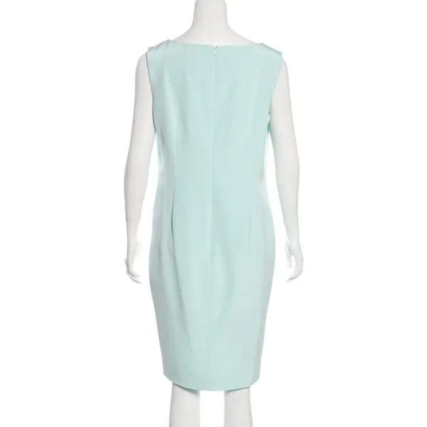 Pamella Roland mint sheath‎ dress light blue green sleeveless - Image 3