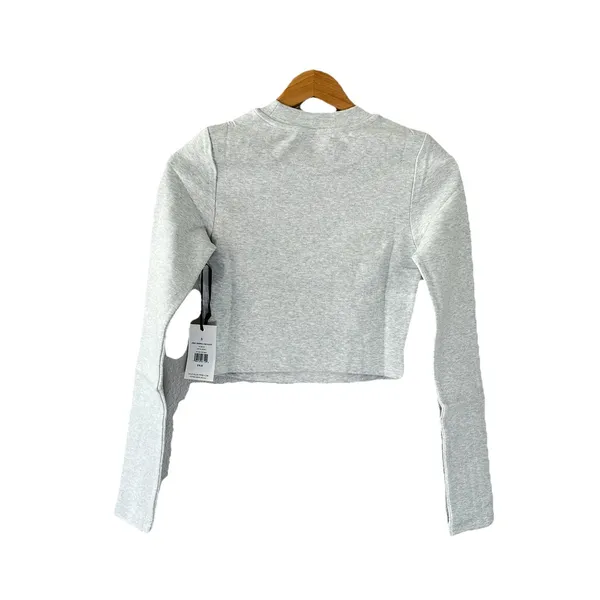NWT‎ IVL Collective Cotton Jersey Cropped Top Womens Heather Gray Small Athletic - Image 2