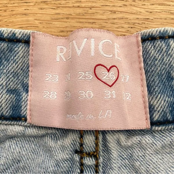 Revice Denim Distressed Fray Hem Shorts - Image 2