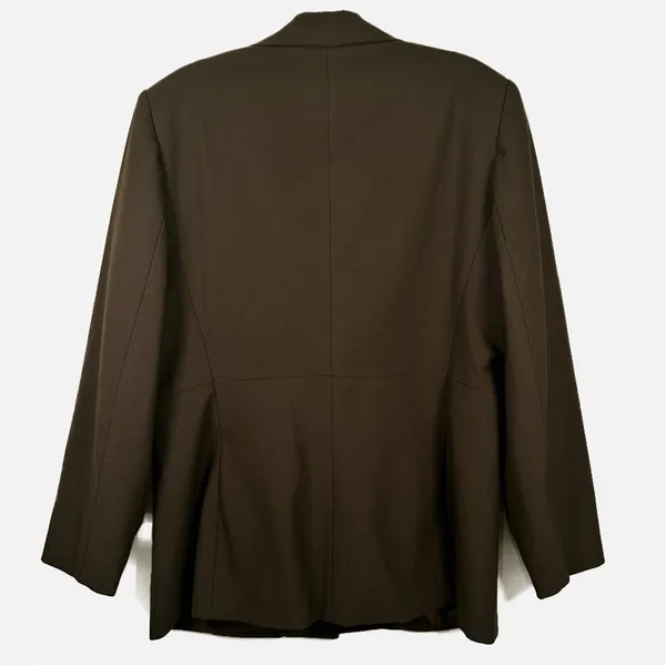 Vintage Bill Blass Women’s Suit Jacket Sz 12 Dark Academia Minimalism 90’s Brown - Image 2