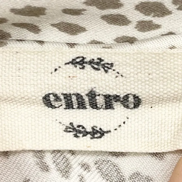 Entro Womens M Satiny Short Sleeve‎ Animal Print Top Shirt Taupe Cream Boho - Image 11