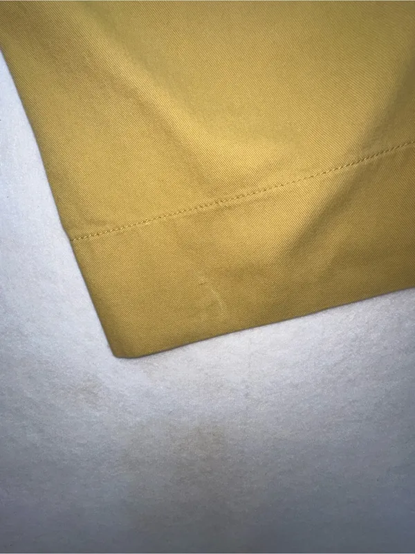 Mustard Yellow Wide Leg Crop Utility Pants Elastic Waist Patch Pockets Size S M - Image 9