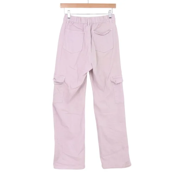 Honey Peach Cargo Pants Womens Medium Lavender Wide Leg Utility Fair - Image 9
