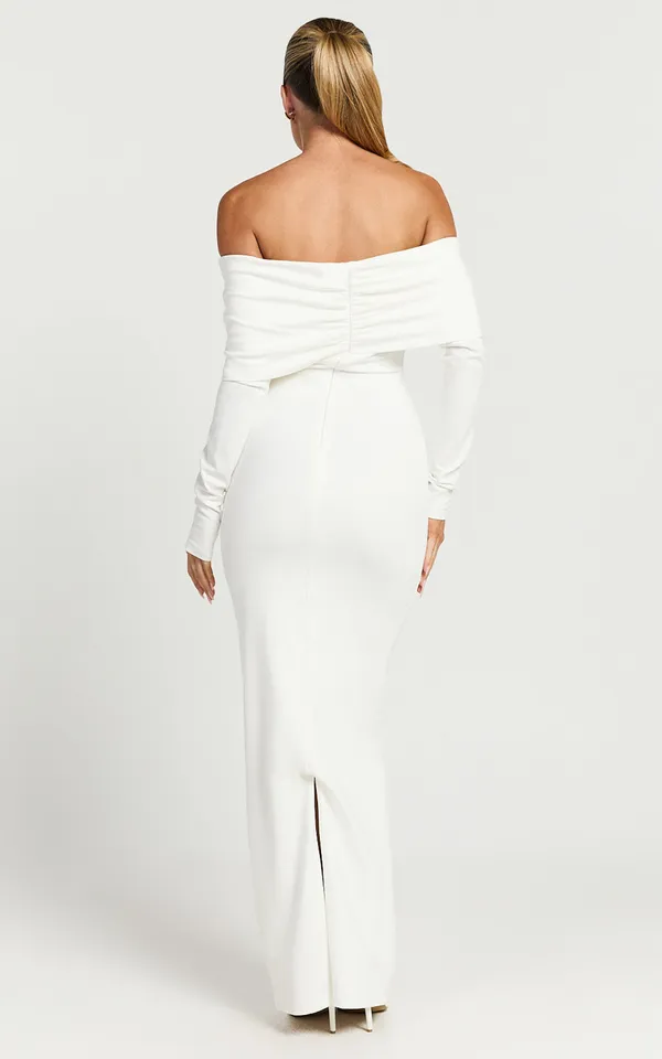 New Showpo Rani Maxi Dress Off Shoulder Bodycon Dress Size Small MSRP $139 - Image 6