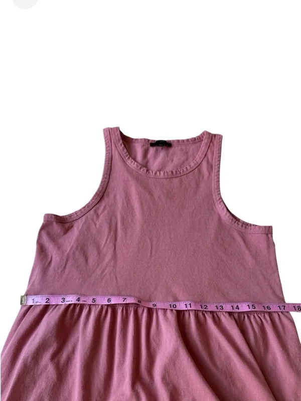 J.Crew Knit Cutaway Tank Maxi Dress in a faded dusty pink shade. - Image 6