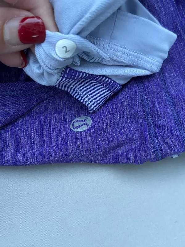 Lululemon Rest Less Tank Top Heather Bruised Berry Wee Striped Women’s Size 2 - Image 8