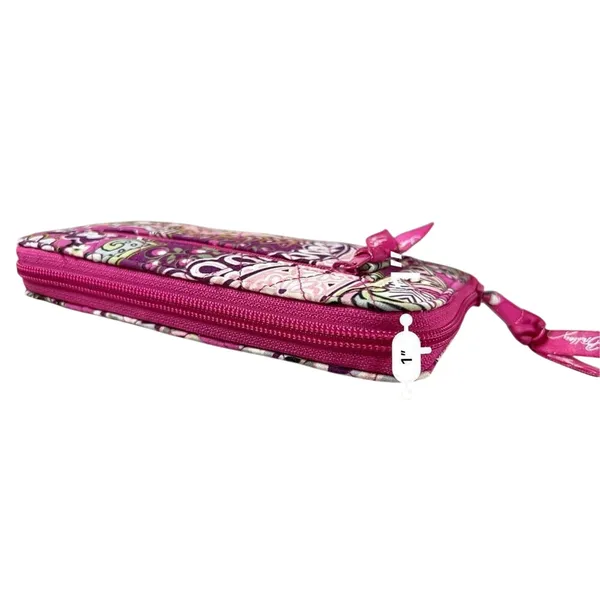 Vera Bradley 2010 "Very Berry Paisley" Hope Toile Hidden Wristlet‎ Wallet Pink - Image 7