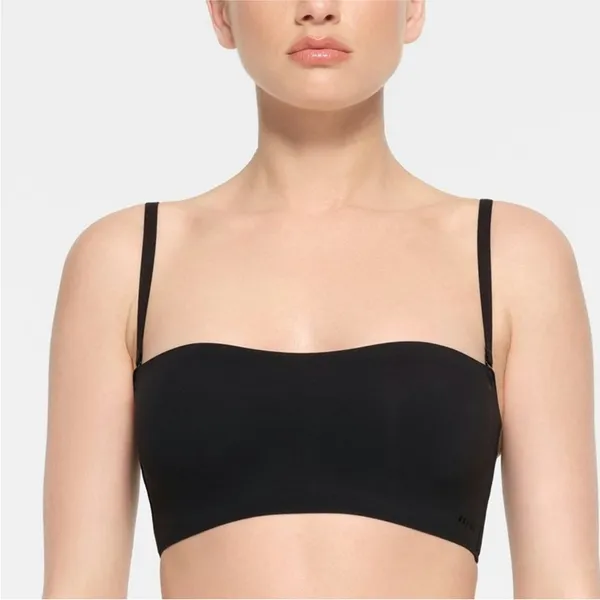 SKIMS NAKED BANDEAU‎ BRA IN ONYX NWT strapless size XXS - Image 3