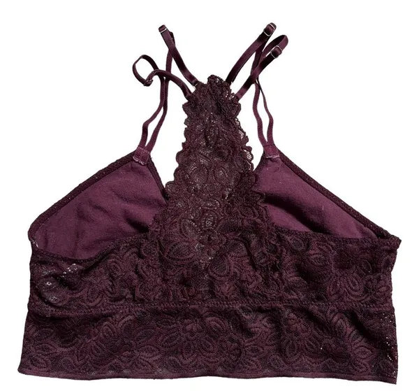 Aerie Plum Purple Desert Lace Racerback Bralette Size Small 2862 - Image 3