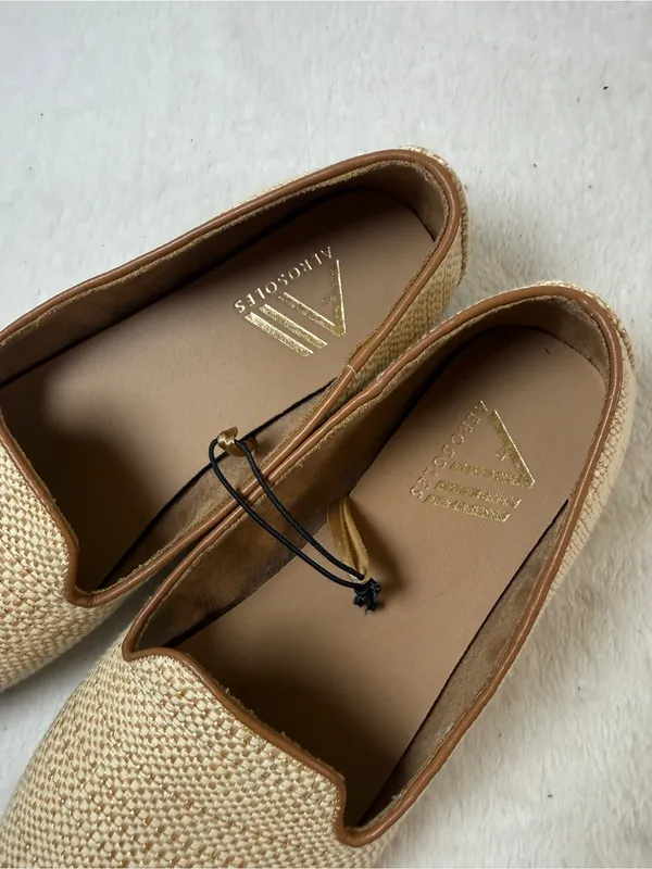 AEROSOLES Beige Woven Slip-On Loafers woven raffia - Image 2