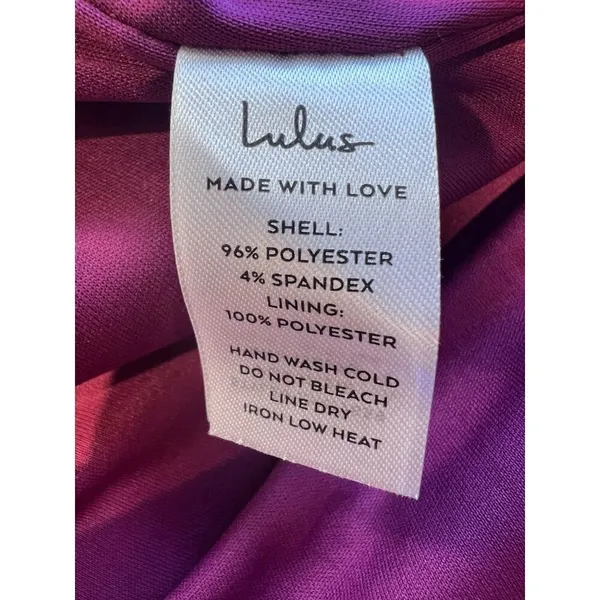 Lulus Showing Off A Little Magenta Asymmetrical Tulip Midi Dress XS Formal NWT - Image 12