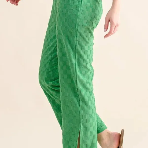 ✨NWT And The Why Brushed Texture Checker‎ Board Pattern Casual Pants - Image 2