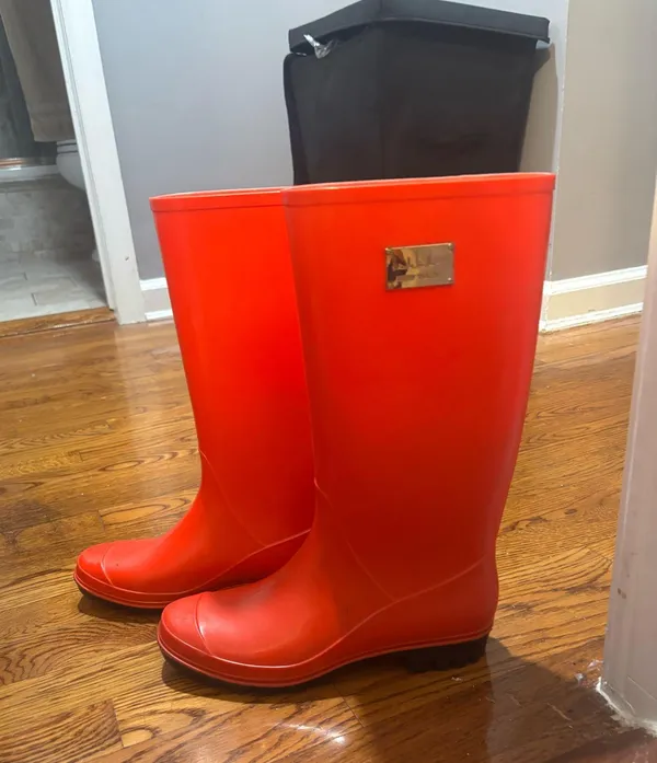 Nicole Miller Red Boots Rain - Image 4