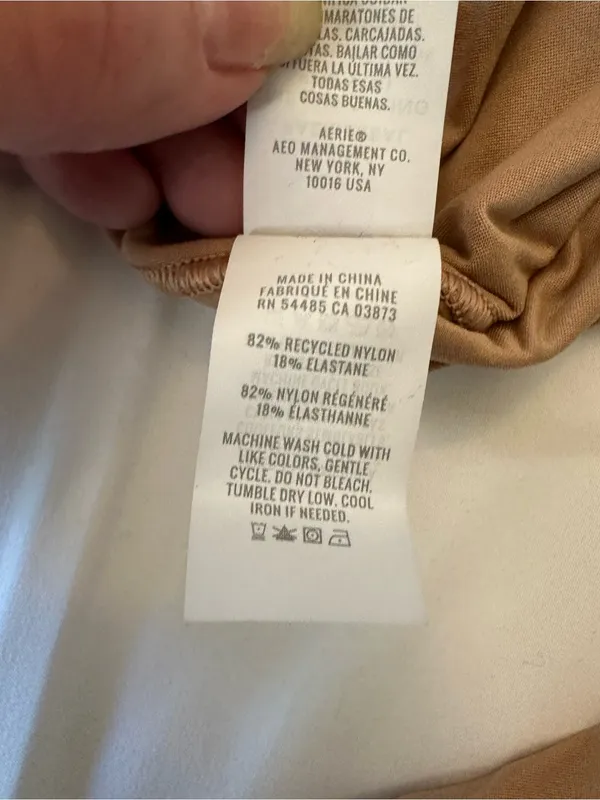 Aerie Smoother Extra Large Beige Long Sleeve Bodysuit New W/out Tag - Image 6